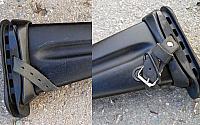 Gumowa stopka granatnika zamontowana na kolbie stałej od AK-74.